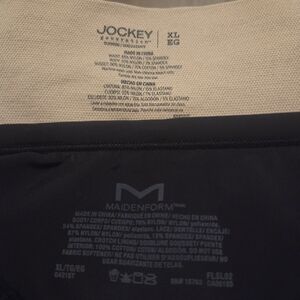 Jockey Black and Cream Undergarments